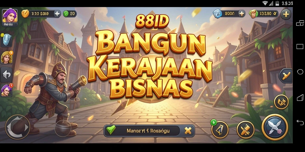 Tampilan menyenangkan dari gameplay manajemen bisnis di 88ID.