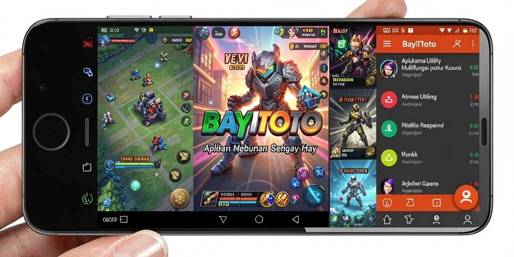 Screenshot utama aplikasi BAYITOTO menampilkan fitur utilitas yang memudahkan.