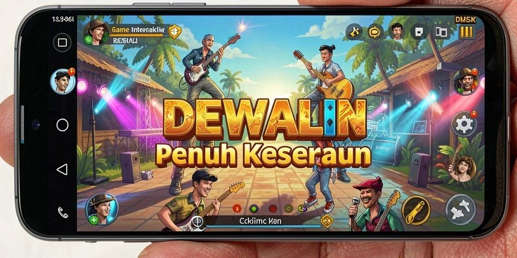 Tampilan gameplay DEWALIN yang penuh warna dan interaktif.