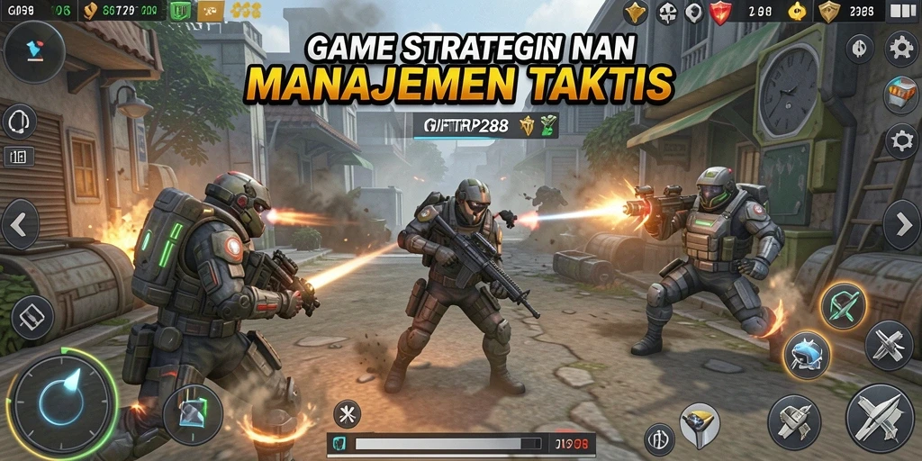Tampilan gameplay menarik dengan elemen strategi SLG.