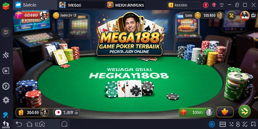 Screenshot permainan poker di MEGA188 dengan grafis menawan.