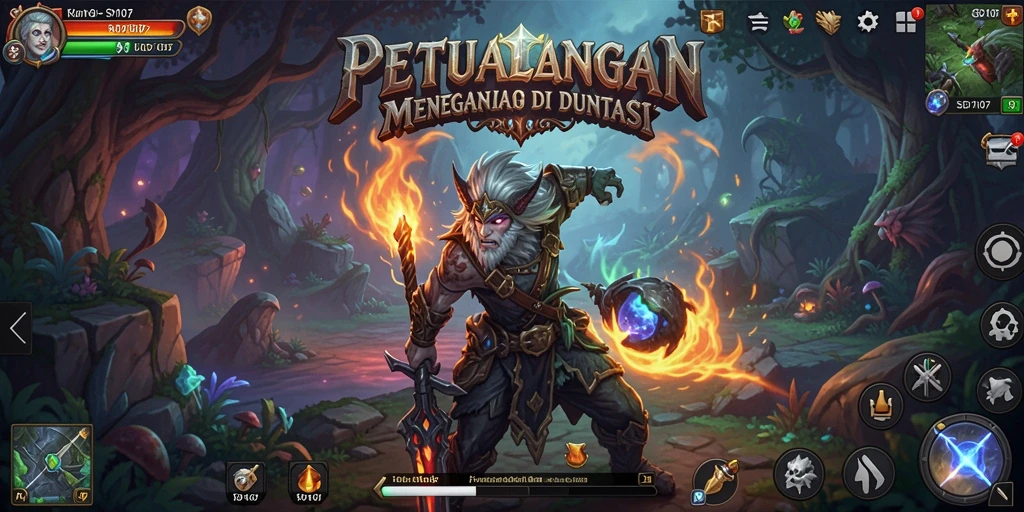 Screenshot utama menampilkan aksi seru dalam petualangan SD107.